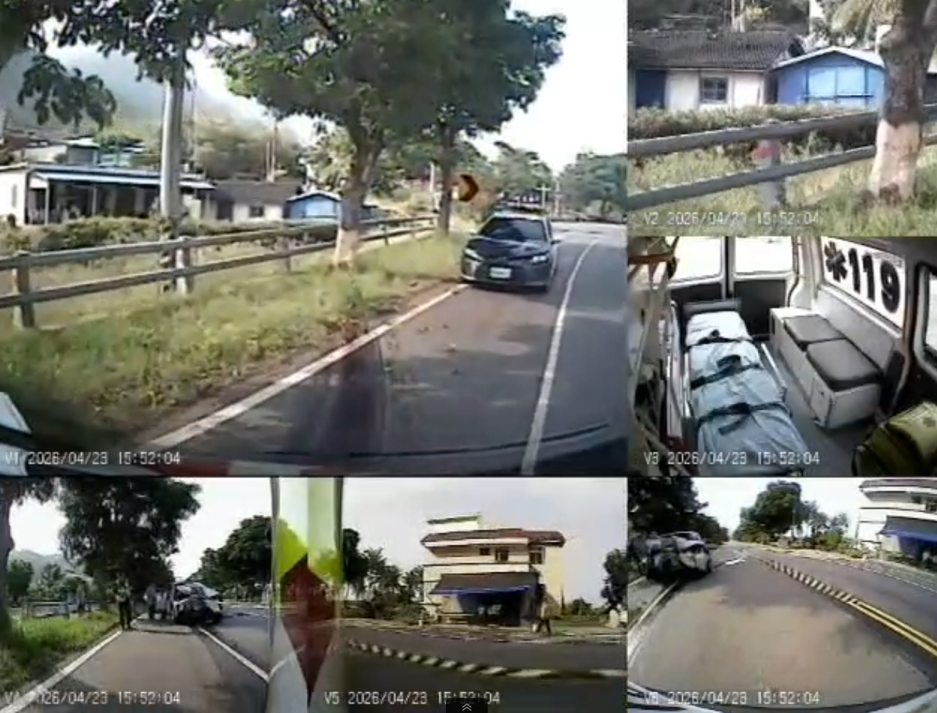 成功休旅車自撞 一對男女、8個月大女嬰 受傷送醫